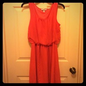 Speechless M orange lined elastic waist dress